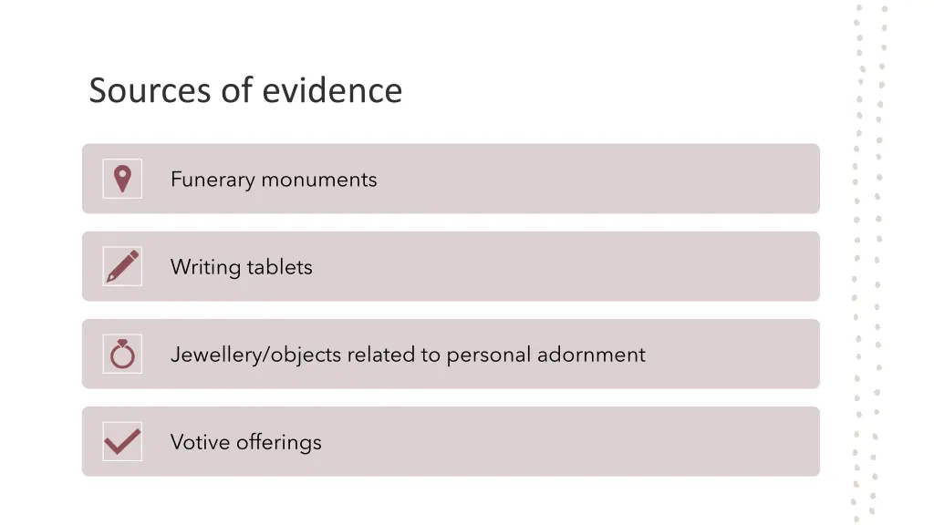 sources of evidence