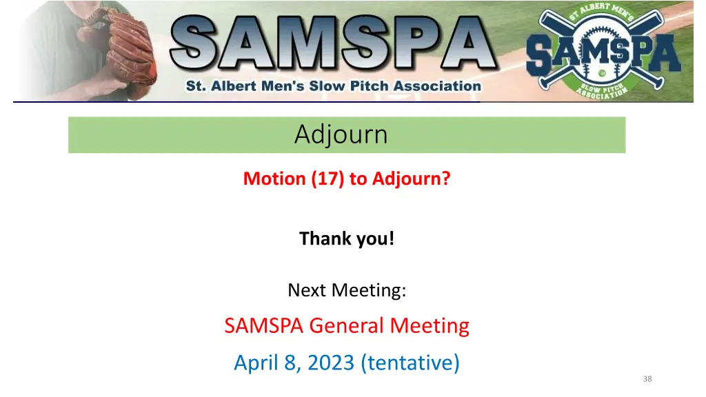 adjourn