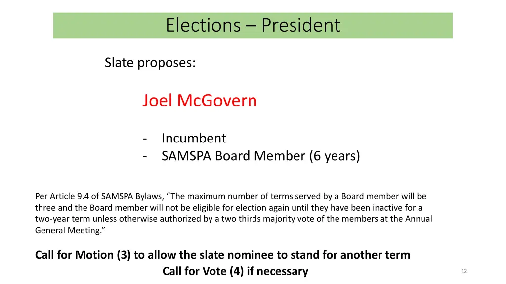 elections president