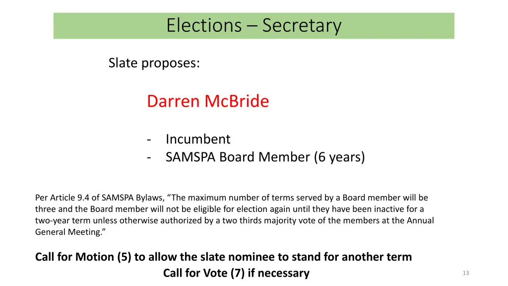 elections secretary