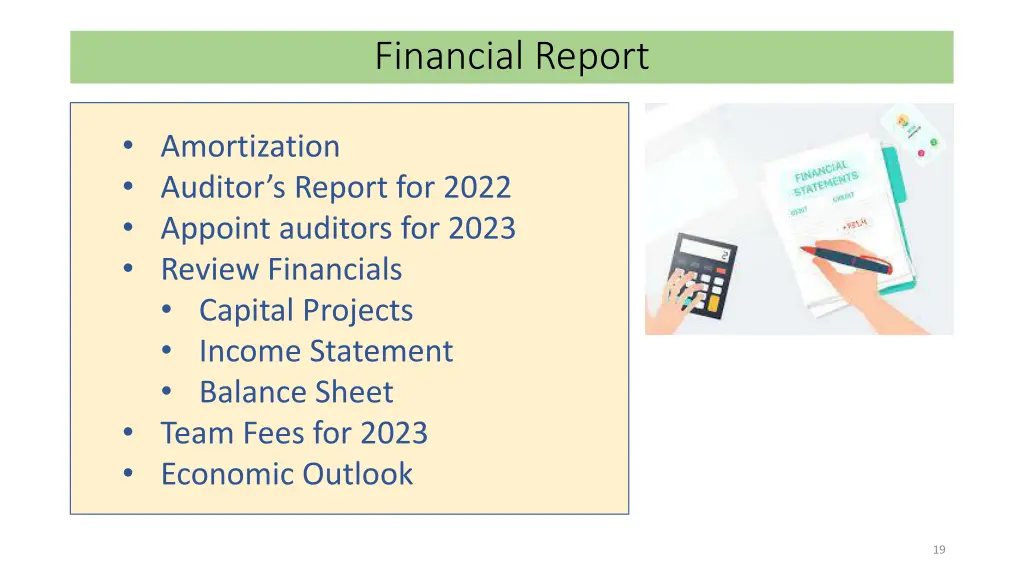financial report