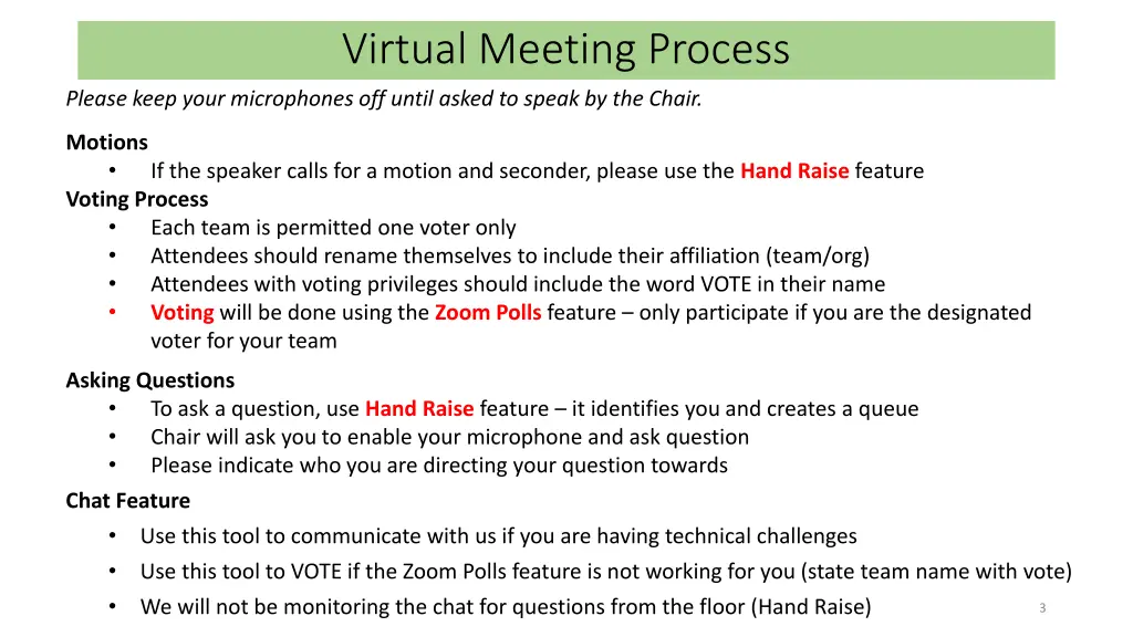 virtual meeting process