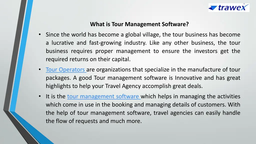 what is tour management software