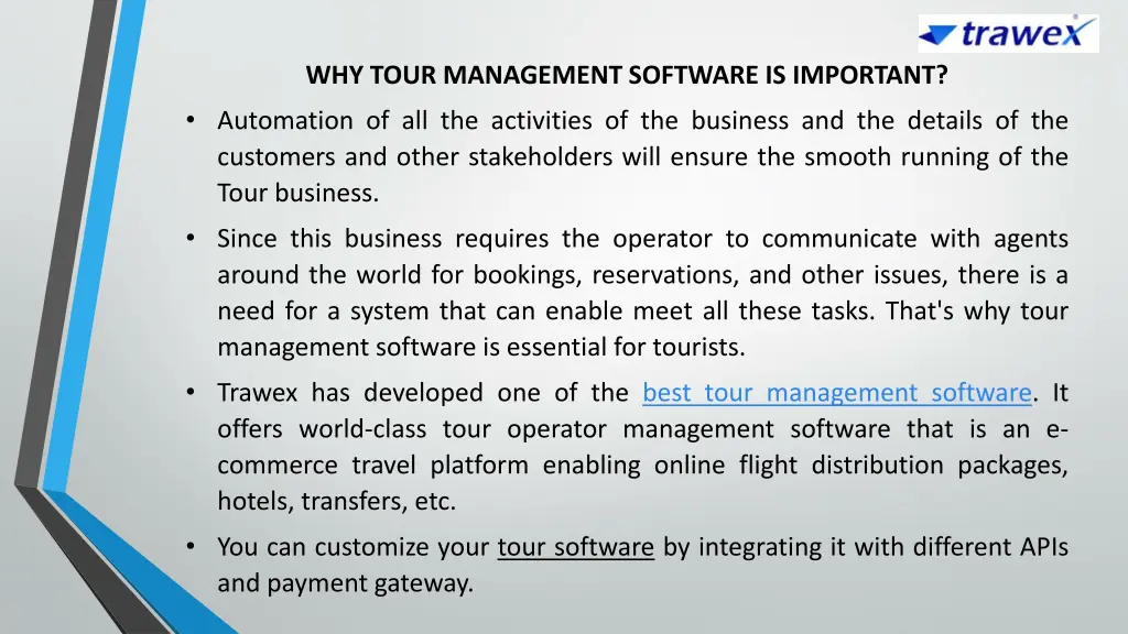 why tour management software is important