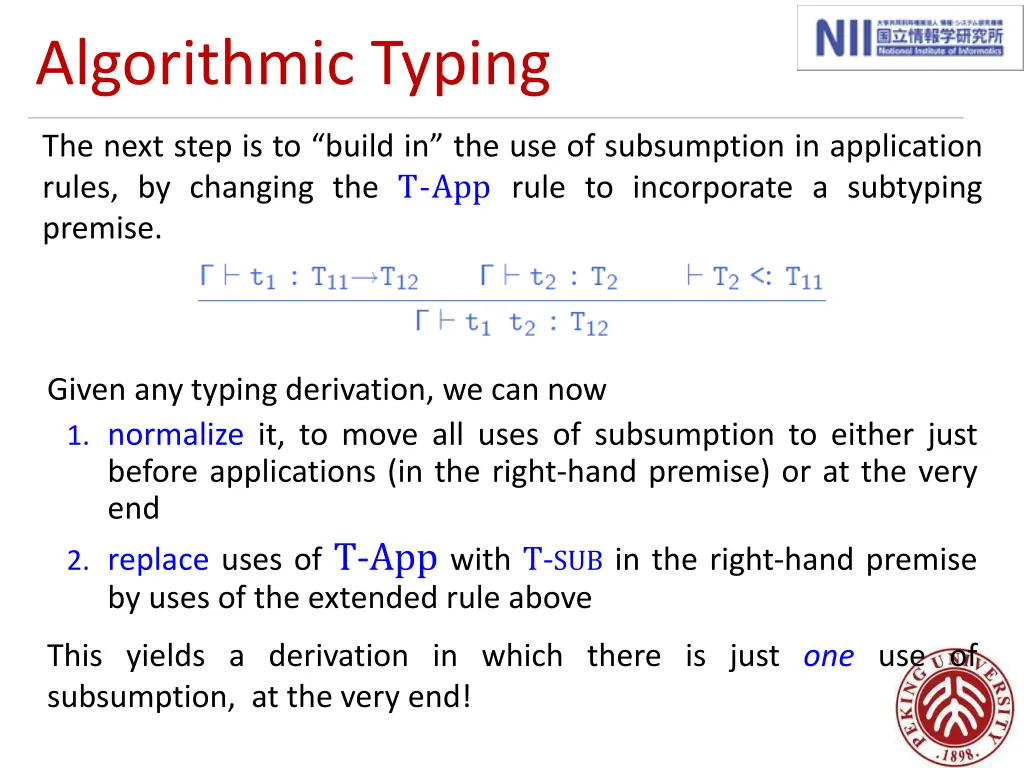 algorithmic typing