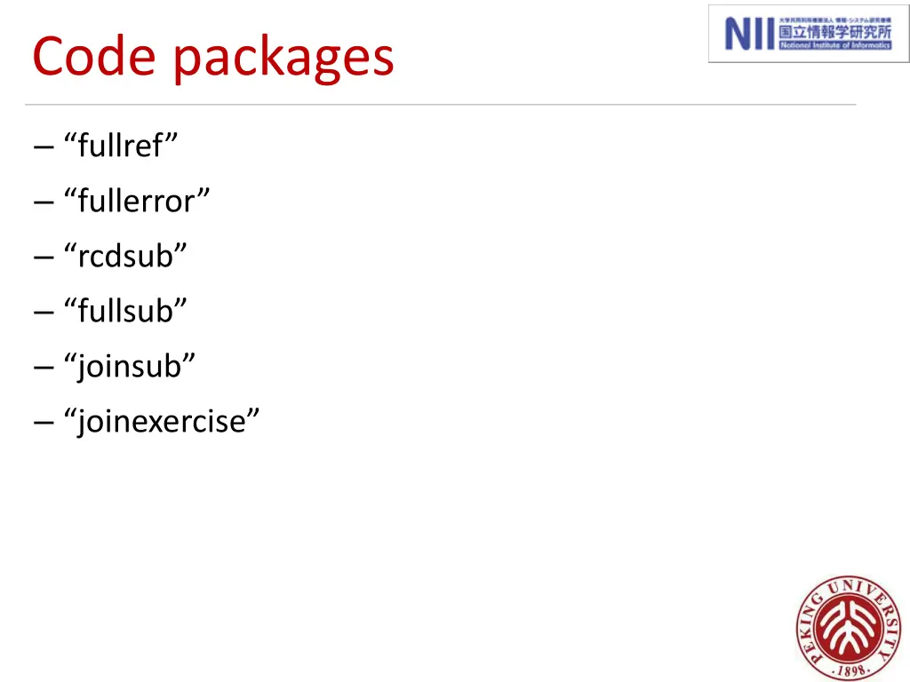 code packages