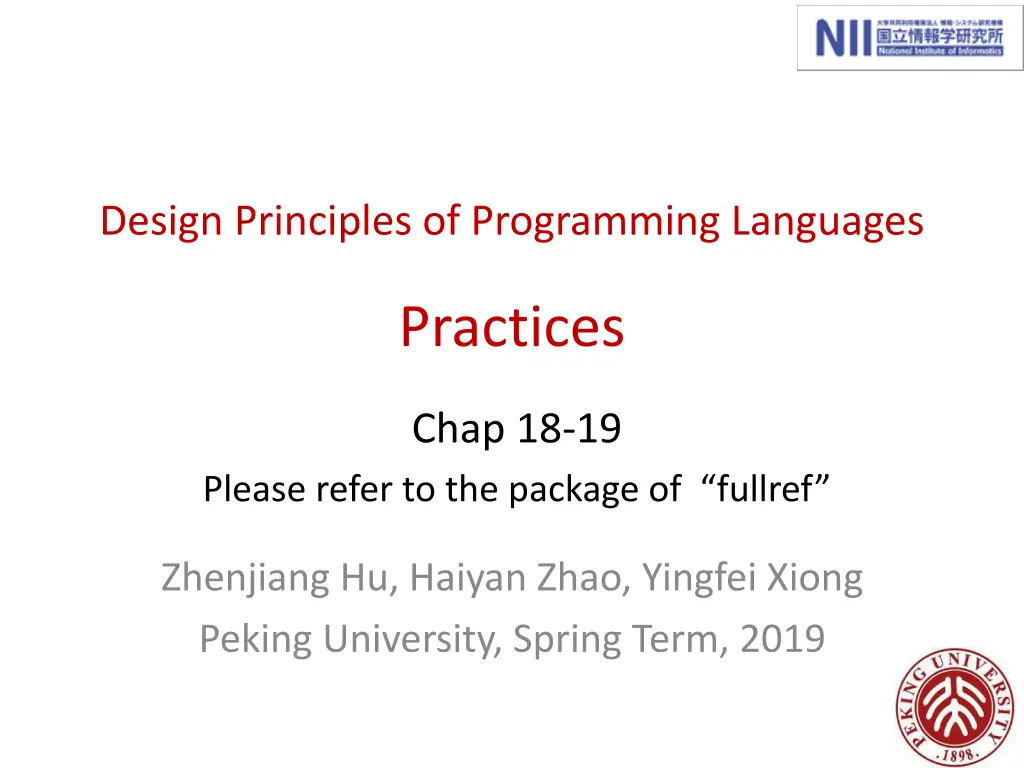 design principles of programming languages 1