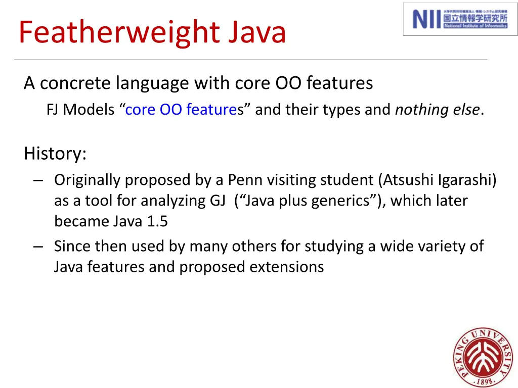 featherweight java