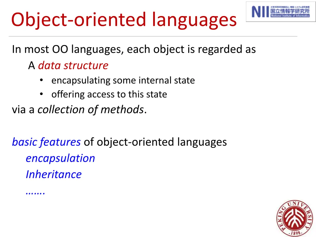 object oriented languages