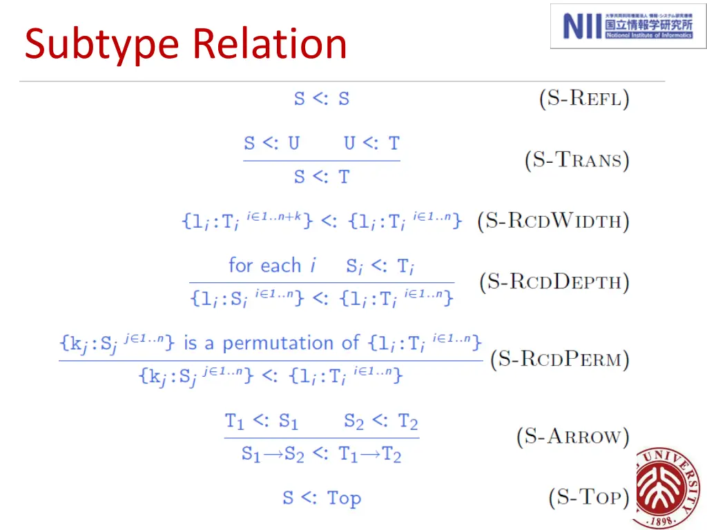 subtype relation