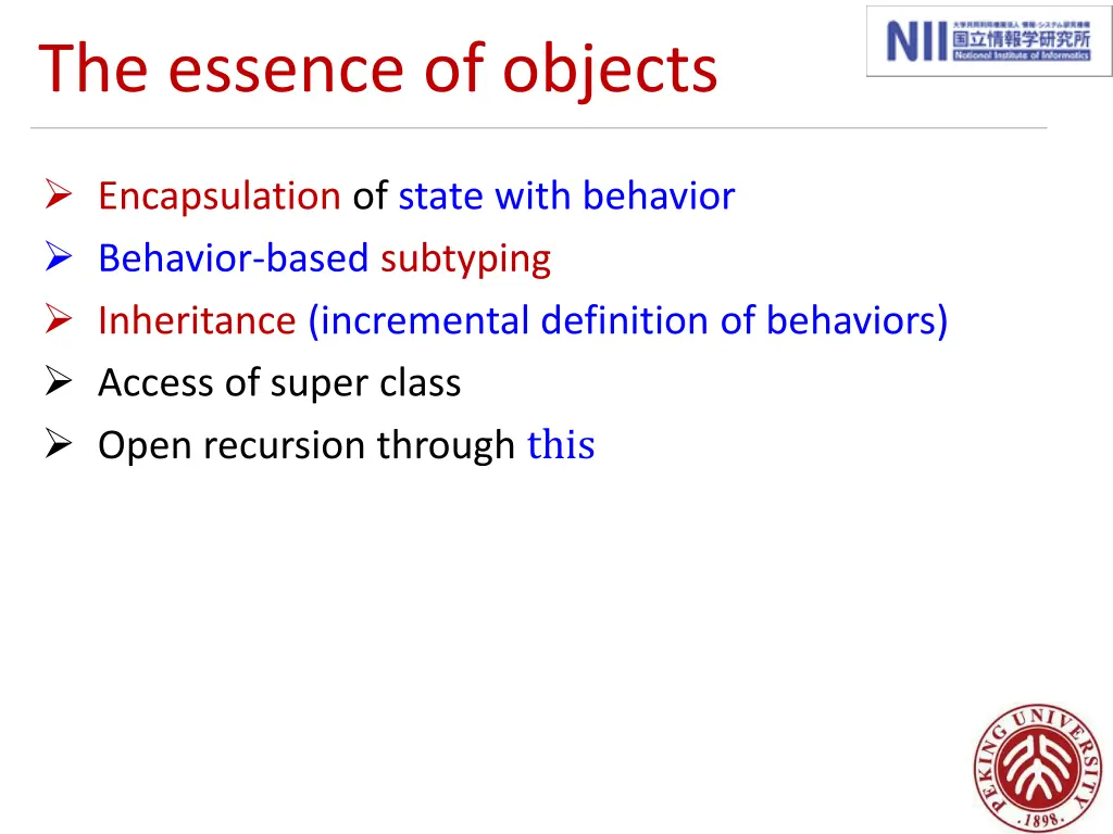 the essence of objects