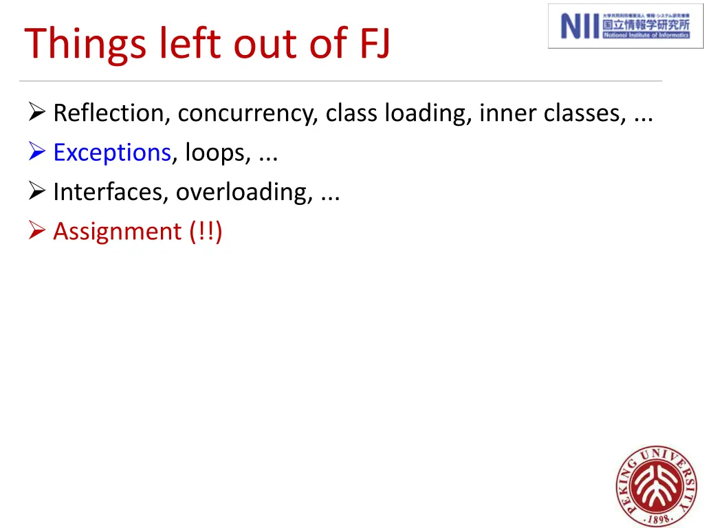 things left out of fj