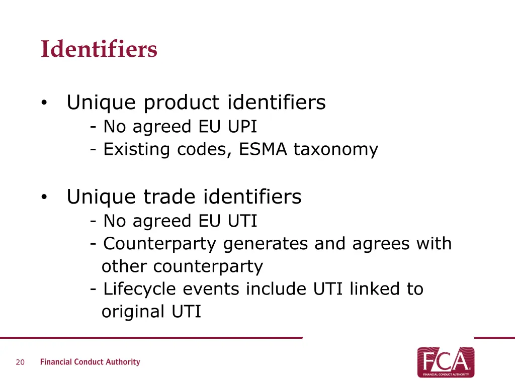 identifiers 1