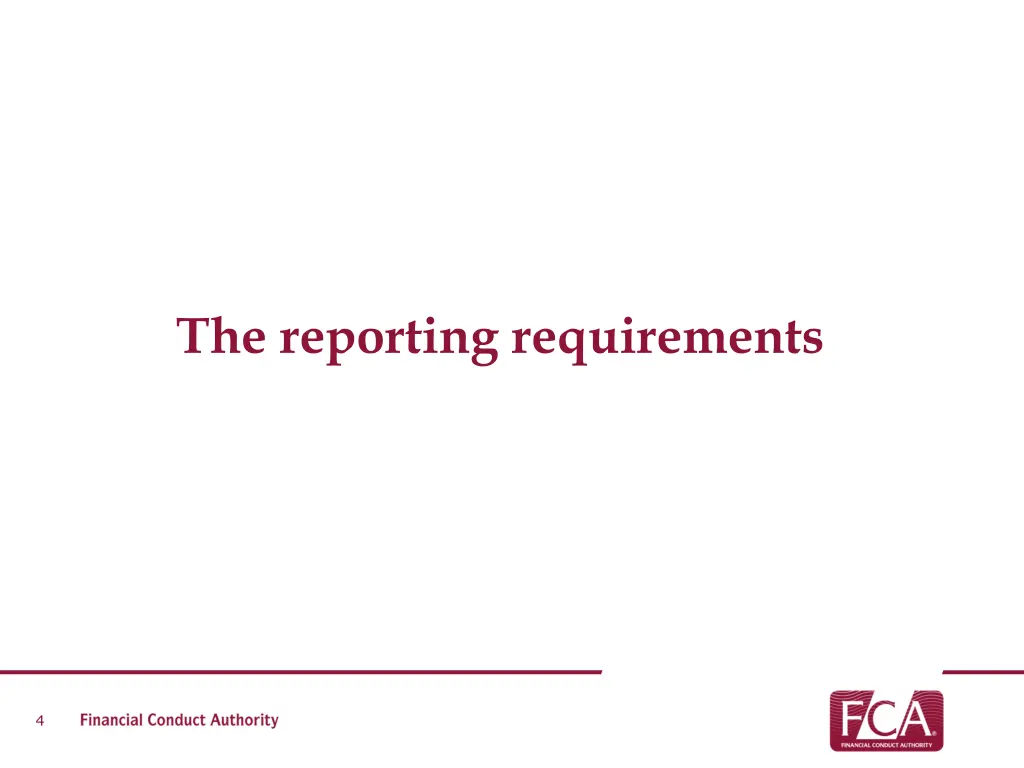 the reporting requirements
