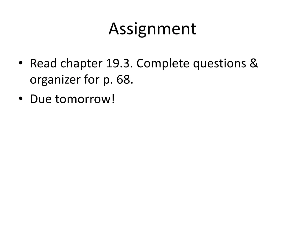 assignment
