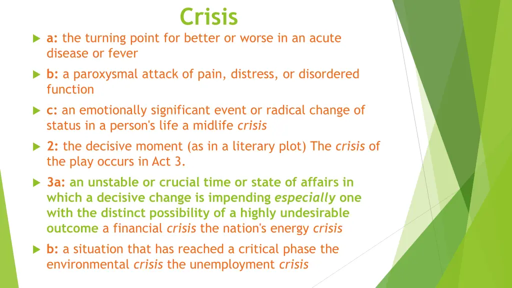 crisis
