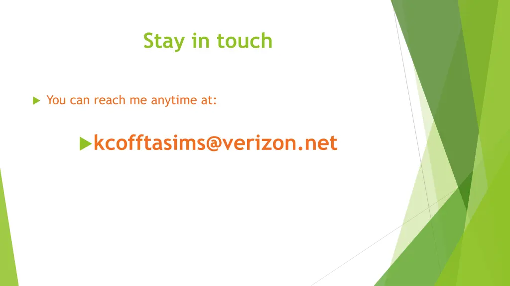 stay in touch