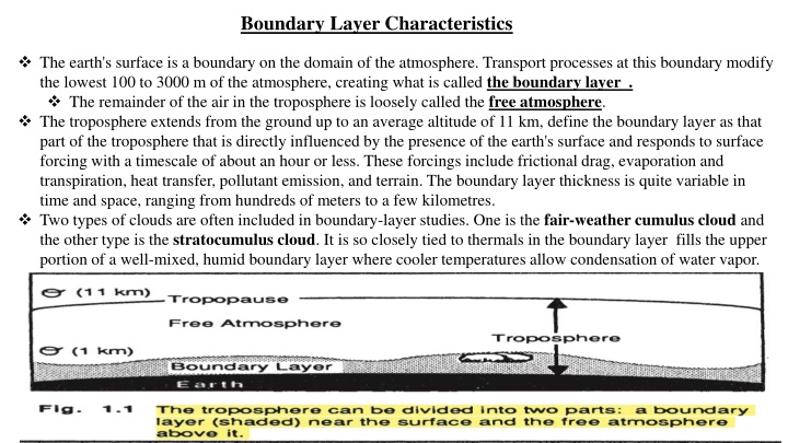 boundary layer characteristics