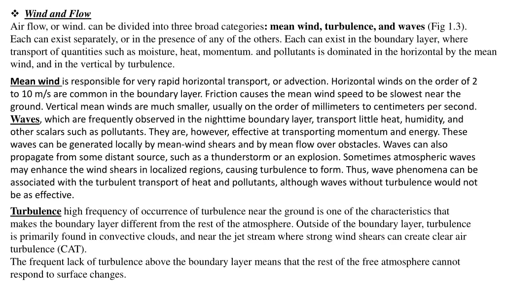 wind and flow air flow or wind can be divided