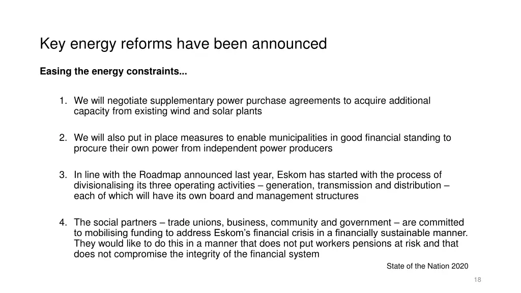 key energy reforms have been announced 1