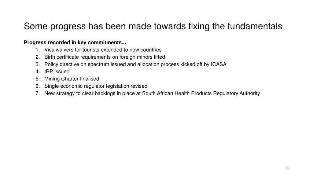 some progress has been made towards fixing
