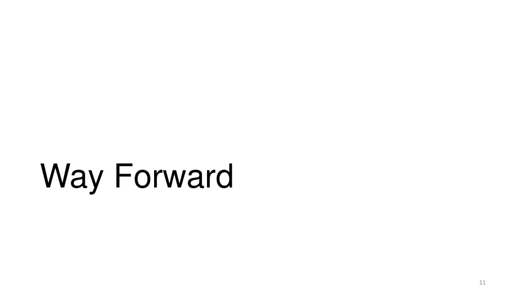 way forward