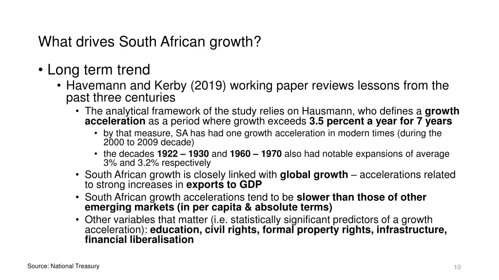 what drives south african growth