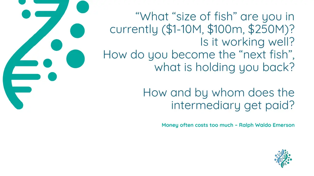 what size of fish are you in currently 1 10m 100m