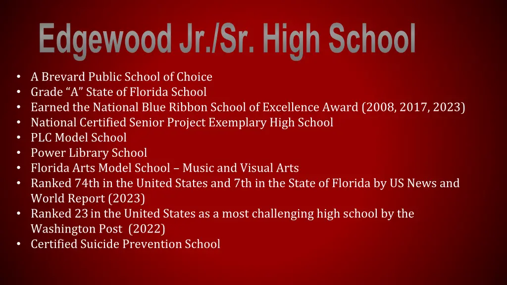 edgewood jr sr high school 1