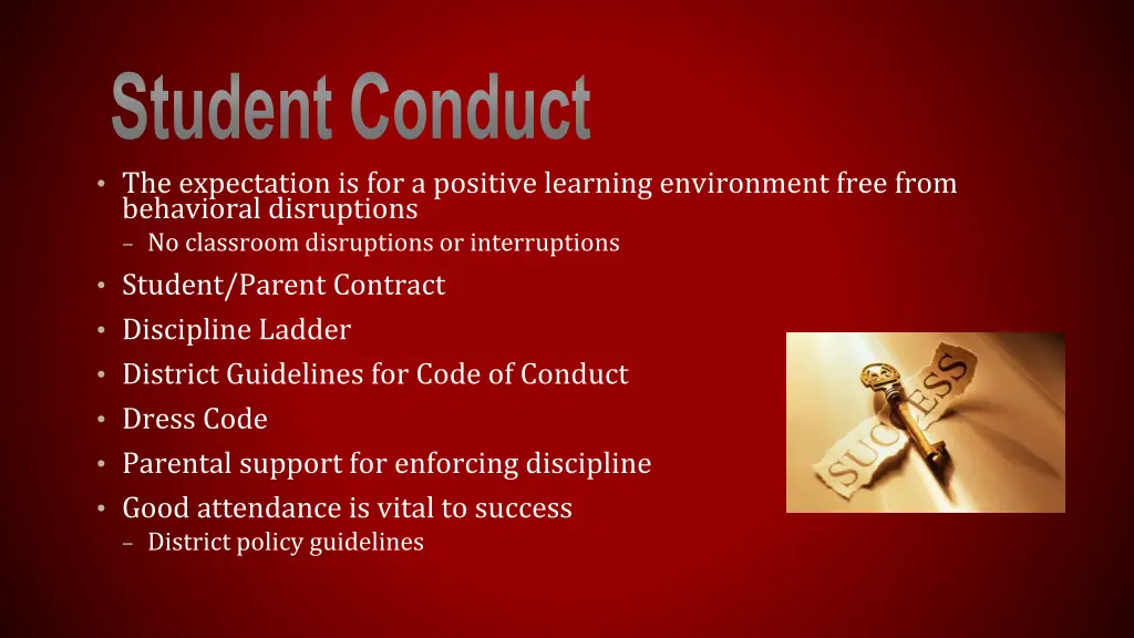 student conduct