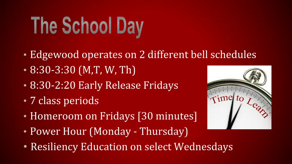 the school day