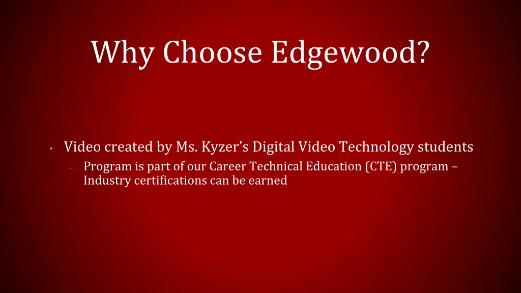 why choose edgewood