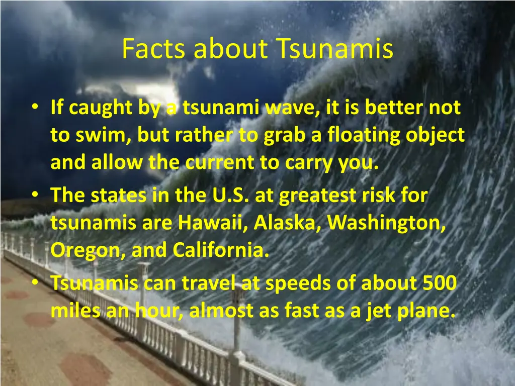 facts about tsunamis