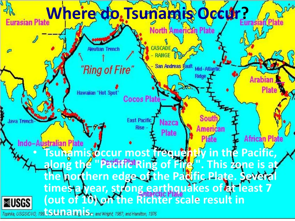 where do tsunamis occur