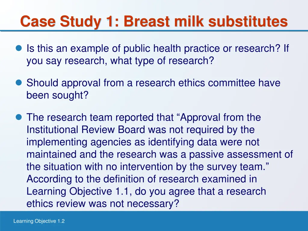 case study 1 breast milk substitutes 1