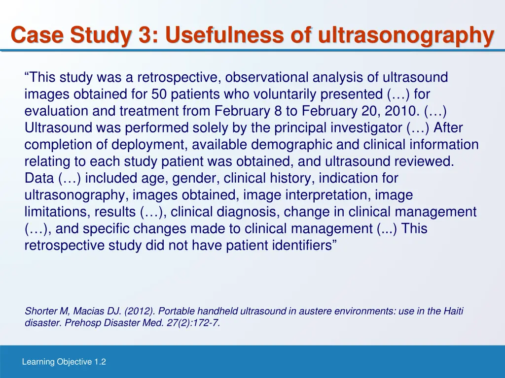 case study 3 usefulness of ultrasonography