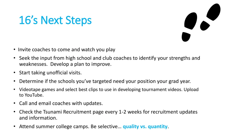 16 s next steps 16 s next steps