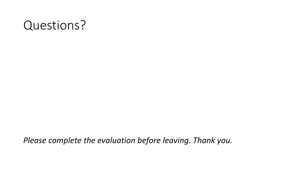 questions