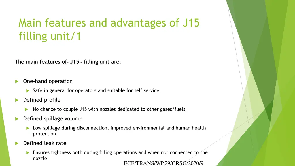 main features and advantages of j15 filling unit 1
