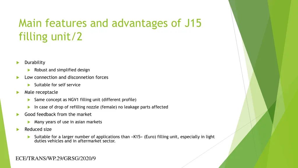 main features and advantages of j15 filling unit 2