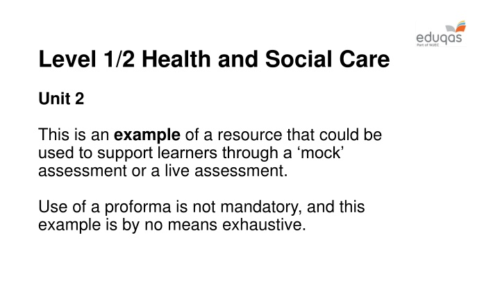 level 1 2 health and social care