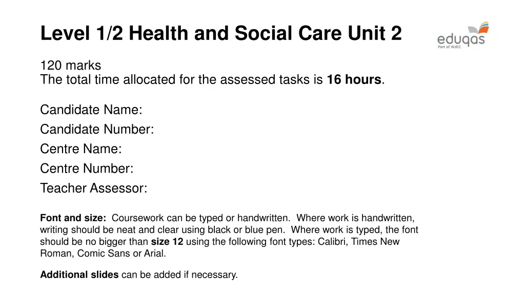 level 1 2 health and social care unit 2