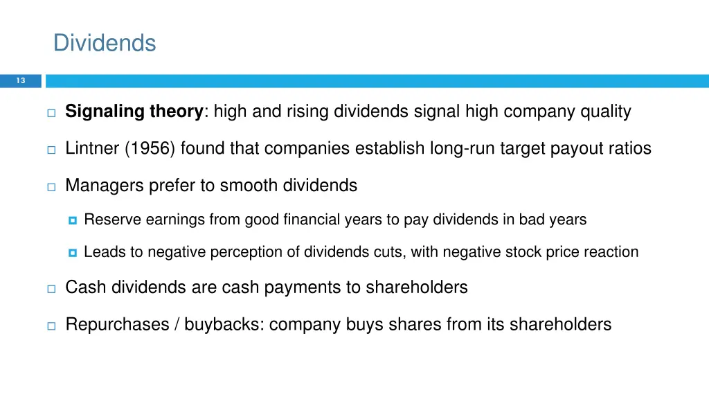 dividends