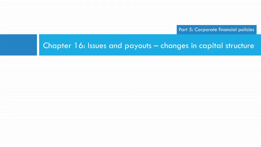 part 5 corporate financial policies