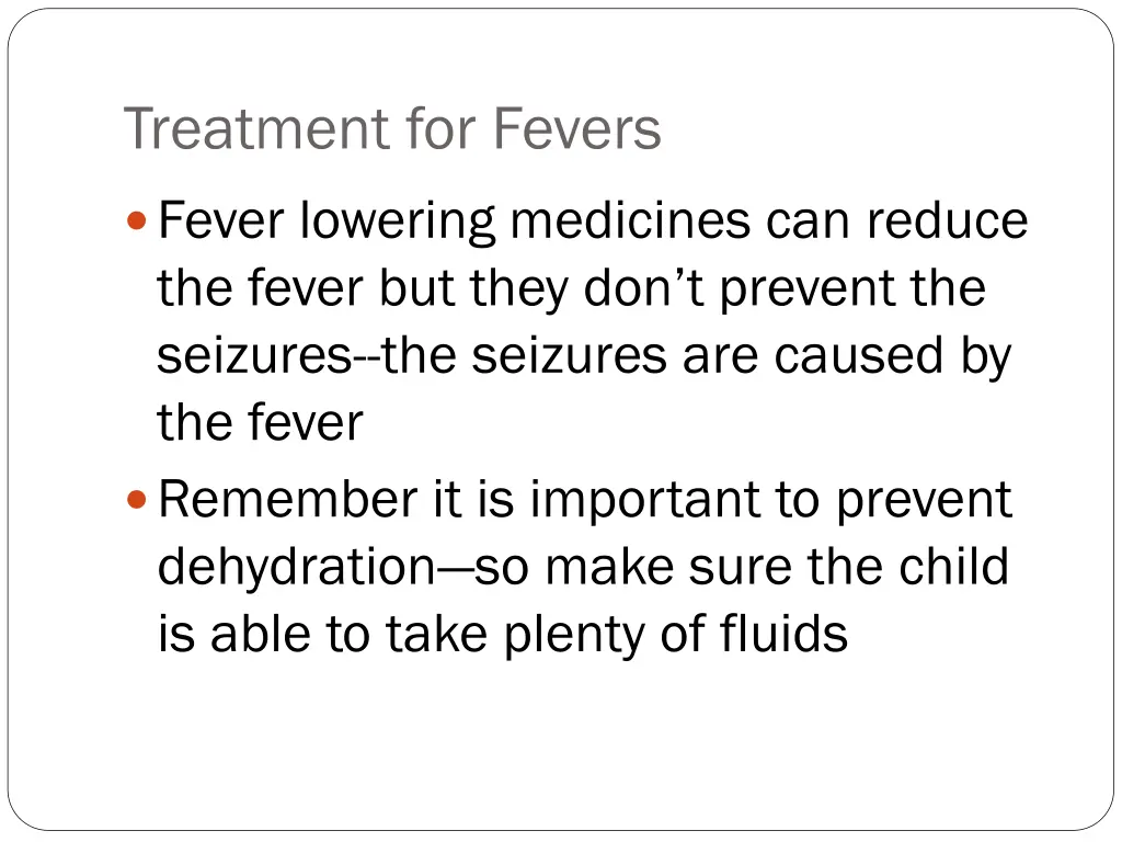 treatment for fevers 1