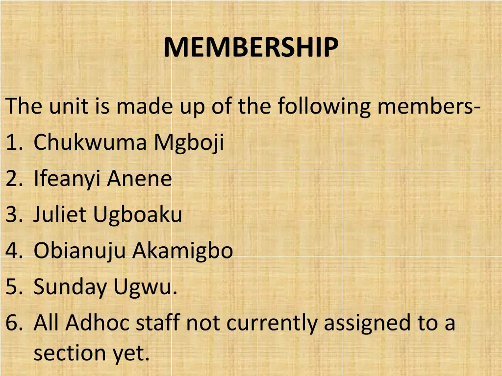 membership