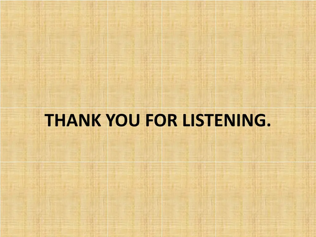 thank you for listening