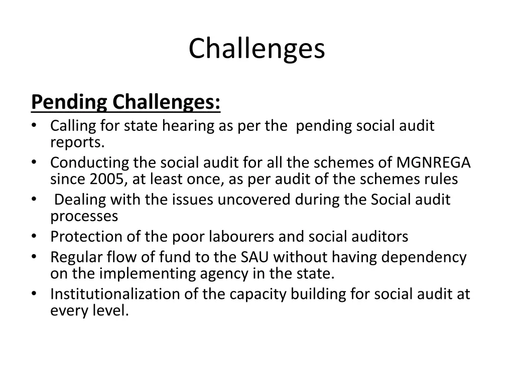 challenges