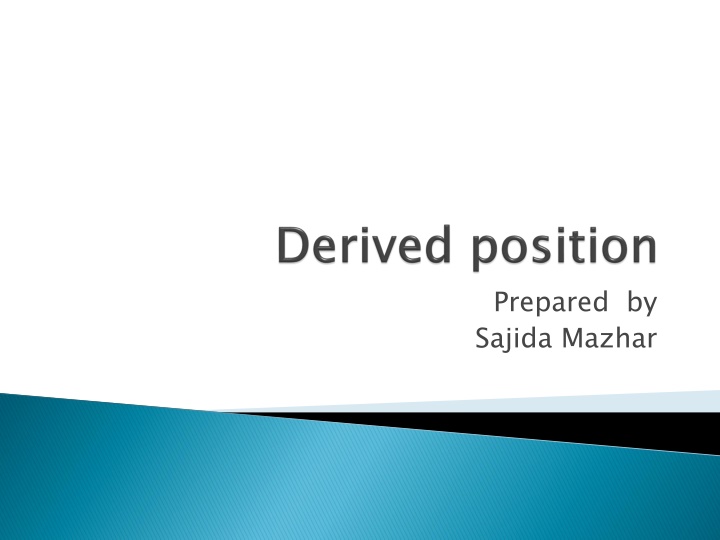 prepared by sajida mazhar