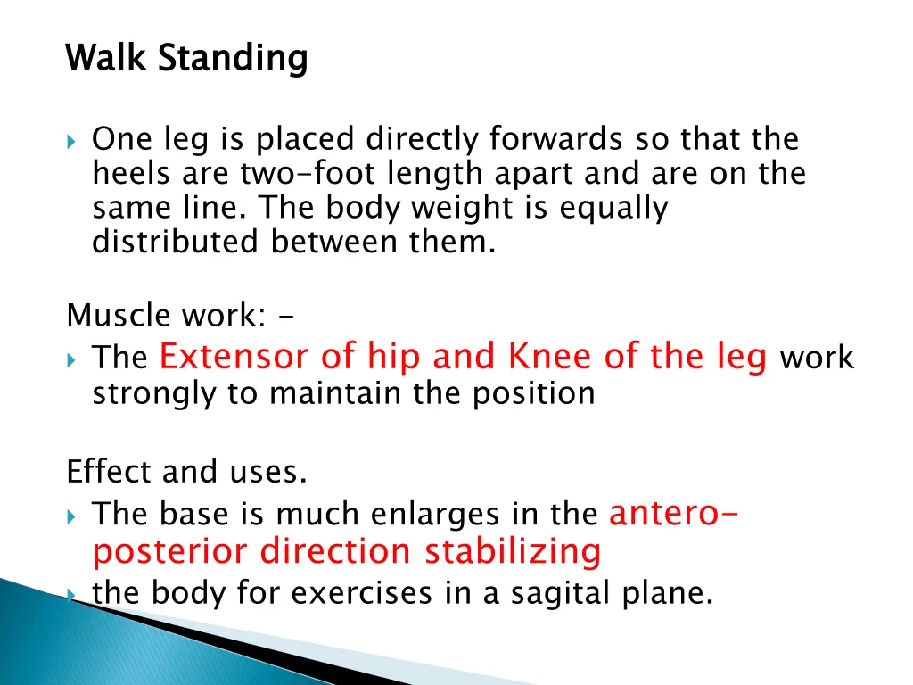 walk standing